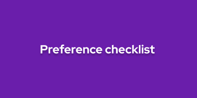 Preference checklist