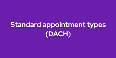 Standard appointment types (DACH)