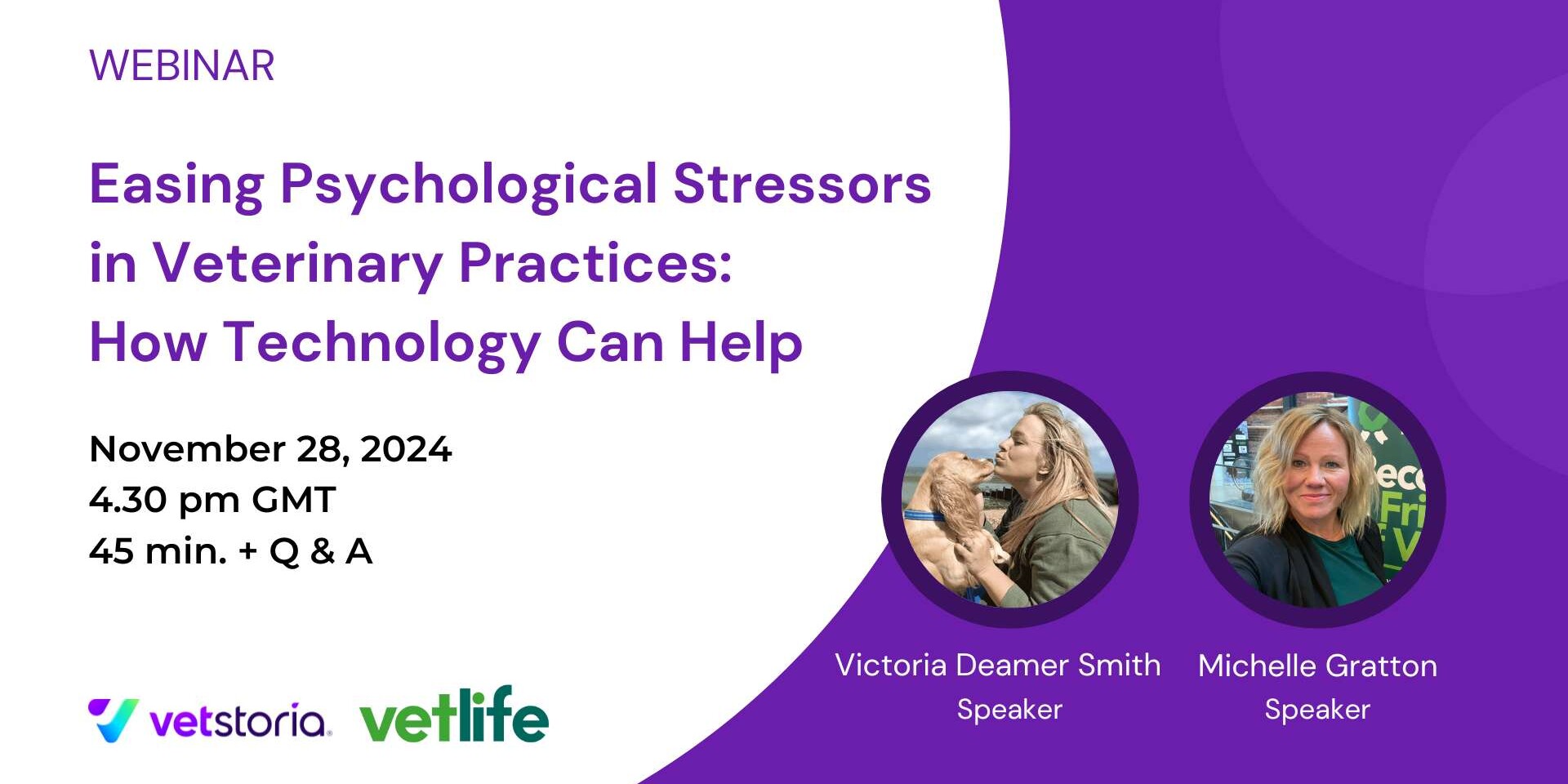 Easing Psychological Stressors in Veterinary Practices - Vetstoria Vetlife webinar