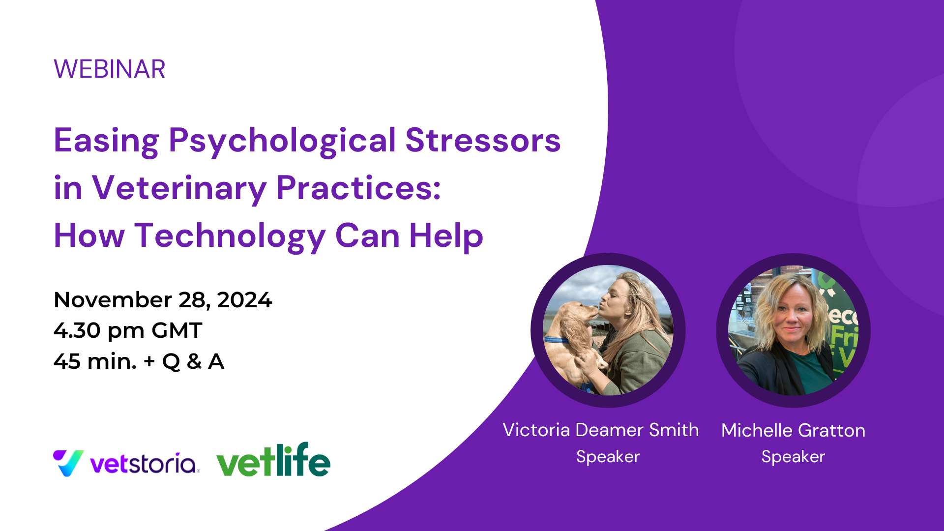 Easing Psychological Stressors in Veterinary Practices - Vetstoria Vetlife webinar